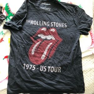 dark grey, rolling stones oversized tee